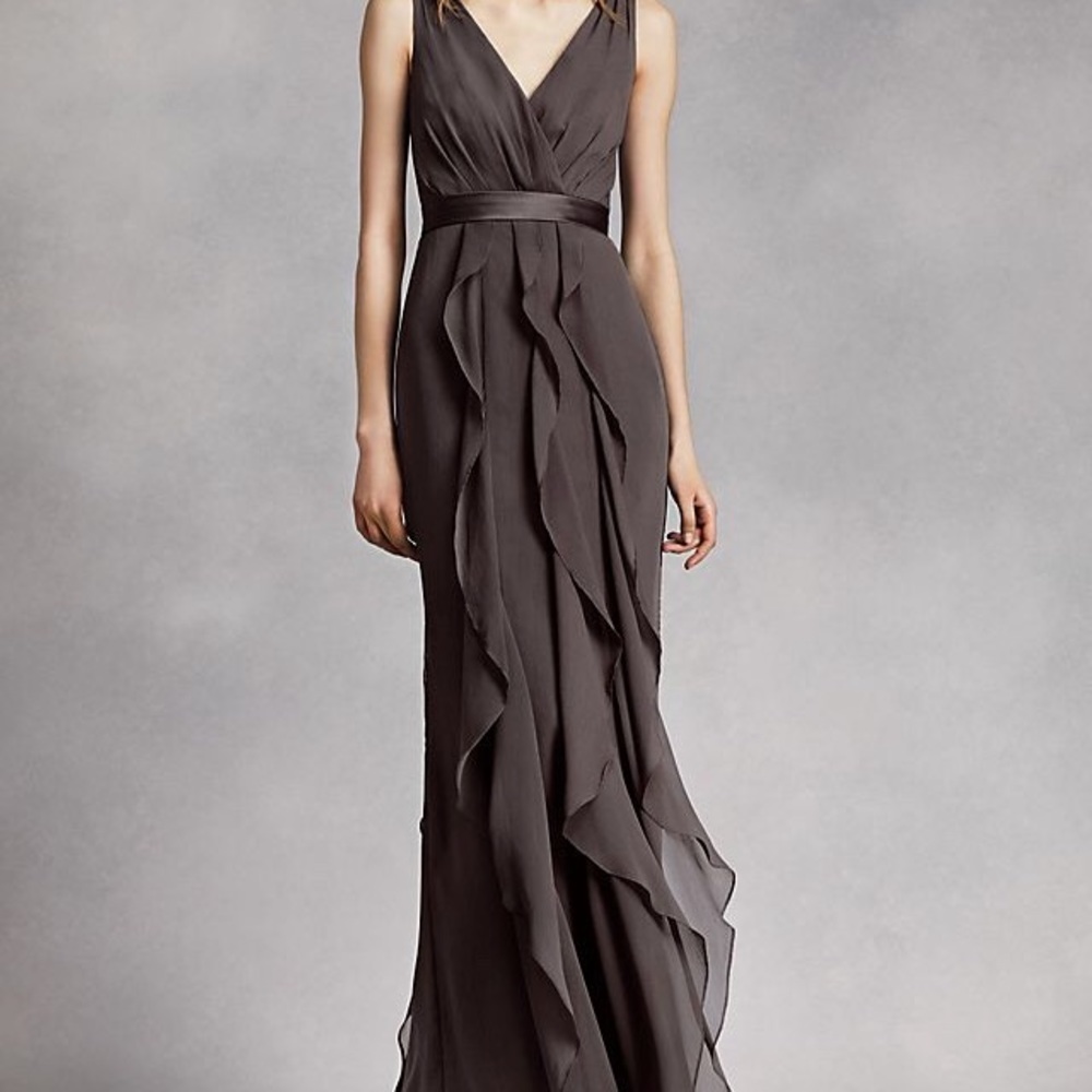 Vera Wang V-Neck Bridesmaid Dress